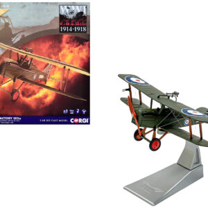 Royal Aircraft Factory SE5a Biplane Aircraft "D6864 Major Keith Logan Caldwell No. 74 Squadron Clairmarais South Aerodrome" (1918) Royal Air Force "The Aviation Archive" Series 1/48 Diecast Model by Corgi