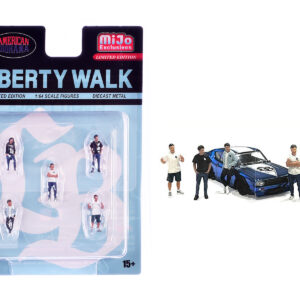 Liberty Walk Team 5 piece Diecast Figure Set (5 Figures) Limited Edition for 1/64 Scale Models by American Diorama