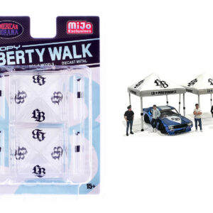 Liberty Walk Canopy 2 Piece Set White Limited Edition for 1/64 Scale Models by American Diorama