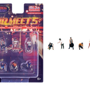 Car Meet 5 6 piece Diecast Figure Set Limited Edition for 1/64 Scale Models by American Diorama