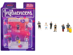 Influencers 6 piece Diecast Figure Set Limited Edition for 1/64 Scale Models by American Diorama