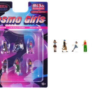 Cosmo Girls 6 piece Diecast Figure Set (6 Figures) Limited Edition for 1/64 Scale Models by American Diorama