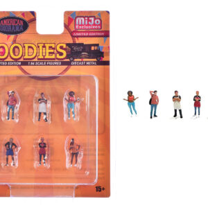 Foodies 6 piece Diecast Figure Set (6 Figures) Limited Edition for 1/64 Scale Models by American Diorama