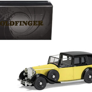 Rolls Royce Phantom III Sedanca de Ville Yellow with Black Top James Bond 007 "Goldfinger" (1964) Movie Diecast Model by Corgi