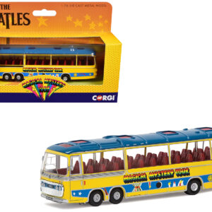 The Beatles Magical Mystery Tour Bus Yellow with Blue Top and Graphics Diecast Model Car by Corgi