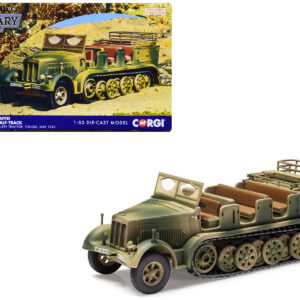Krauss-Maffei Sd.Kfz.7 Medium Towing Half-Track AFV "Luftwaffe FlaK Gun Artillery Tractor Tunisia" (1943) German Army "Military Legends" Series 1/50 Diecast Model by Corgi
