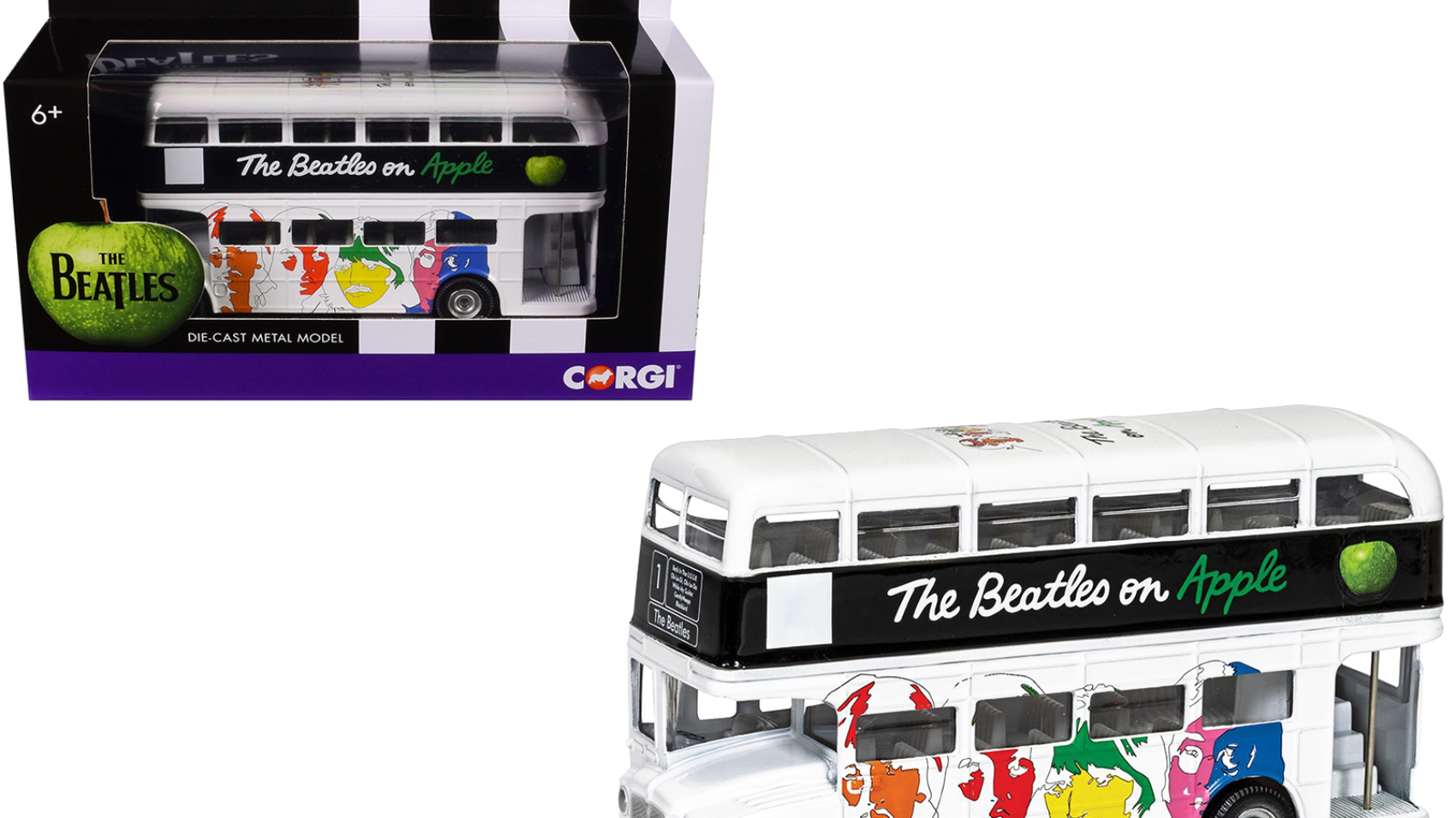 The Beatles London Double Decker Bus "The White Album" White Diecast Model Car by Corgi