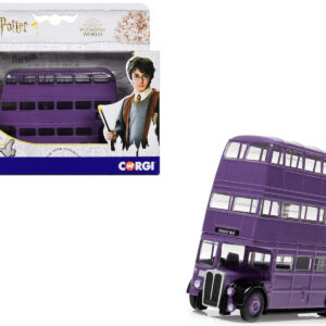 "Knight Bus" Triple Decker Bus Purple "Harry Potter" Movie Series Diecast Model by Corgi