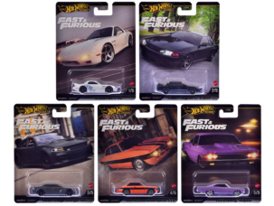 Fast & Furious 2025 5 piece Set K Diecast Model Cars by Hot Wheels