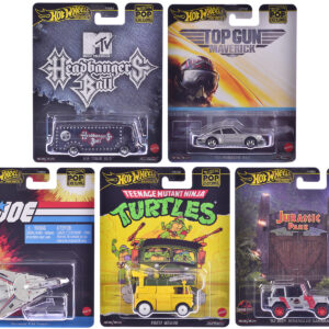 Pop Culture 2025 5 piece Set K Premium Series Diecast Model Cars by Hot Wheels