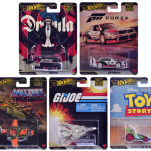 Pop Culture 2026 5 piece Set R Premium Series Diecast Model Cars by Hot Wheels