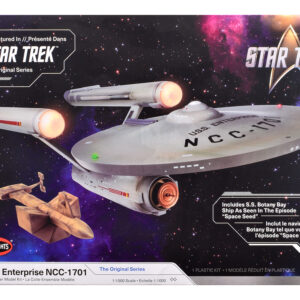 Skill 2 Model Kit U.S.S. Enterprise NCC-1701 Spaceship Star Trek (1966) TV Series 1/1000 Scale Model by Polar Lights