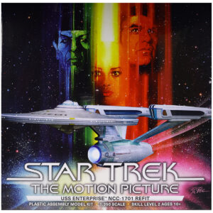Skill 2 Model Kit U.S.S. Enterprise NCC-1701 Refit Spaceship Star Trek: The Motion Picture (1979) Movie 1/350 Scale Model by Polar Lights