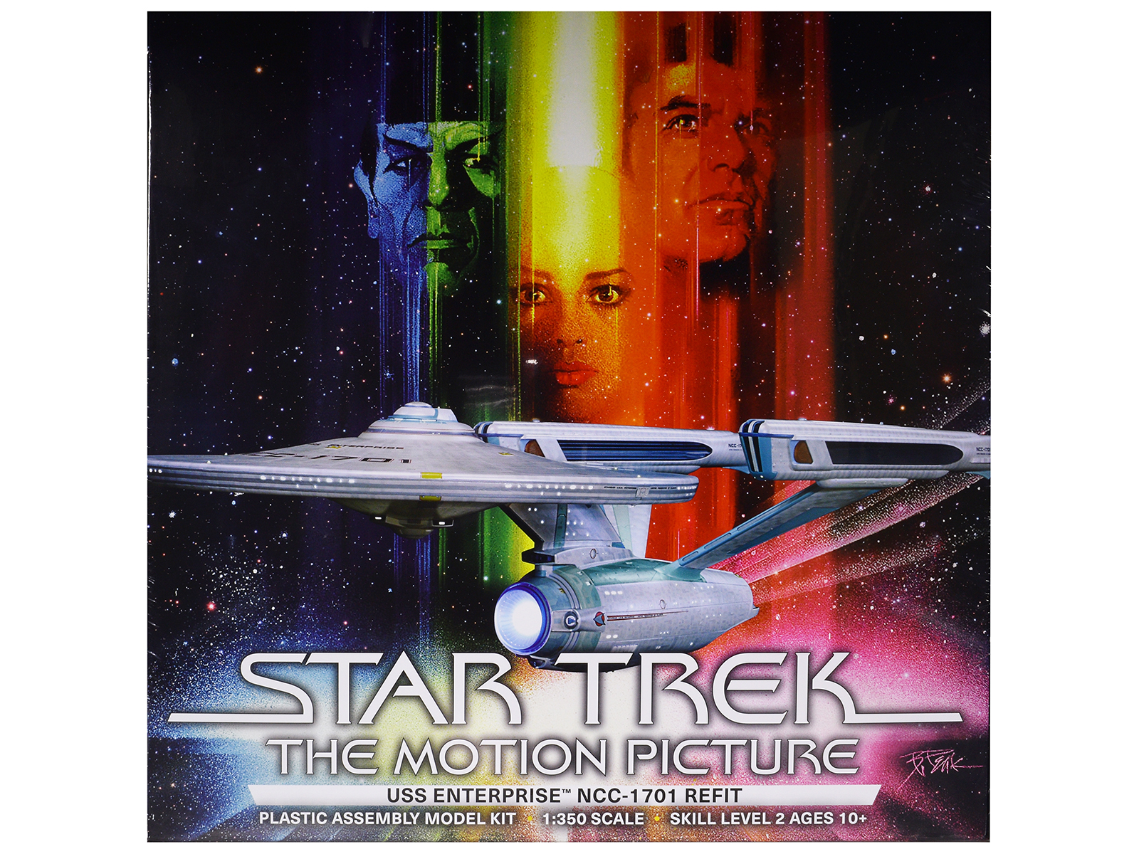 Skill 2 Model Kit U.S.S. Enterprise NCC-1701 Refit Spaceship Star Trek: The Motion Picture (1979) Movie 1/350 Scale Model by Polar Lights