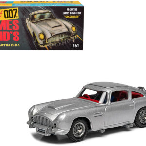 Aston Martin DB5 RHD (Right Hand Drive) Birch Silver James Bond 007 "Goldfinger" (1964) Movie (#261 Reissue) Diecast Model Car by Corgi