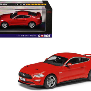 Ford Mustang Mk6 GT Fastback 5.0 RHD (Right Hand Drive) Race Red "Vanguards" Series 1/43 Diecast Model Car by Corgi