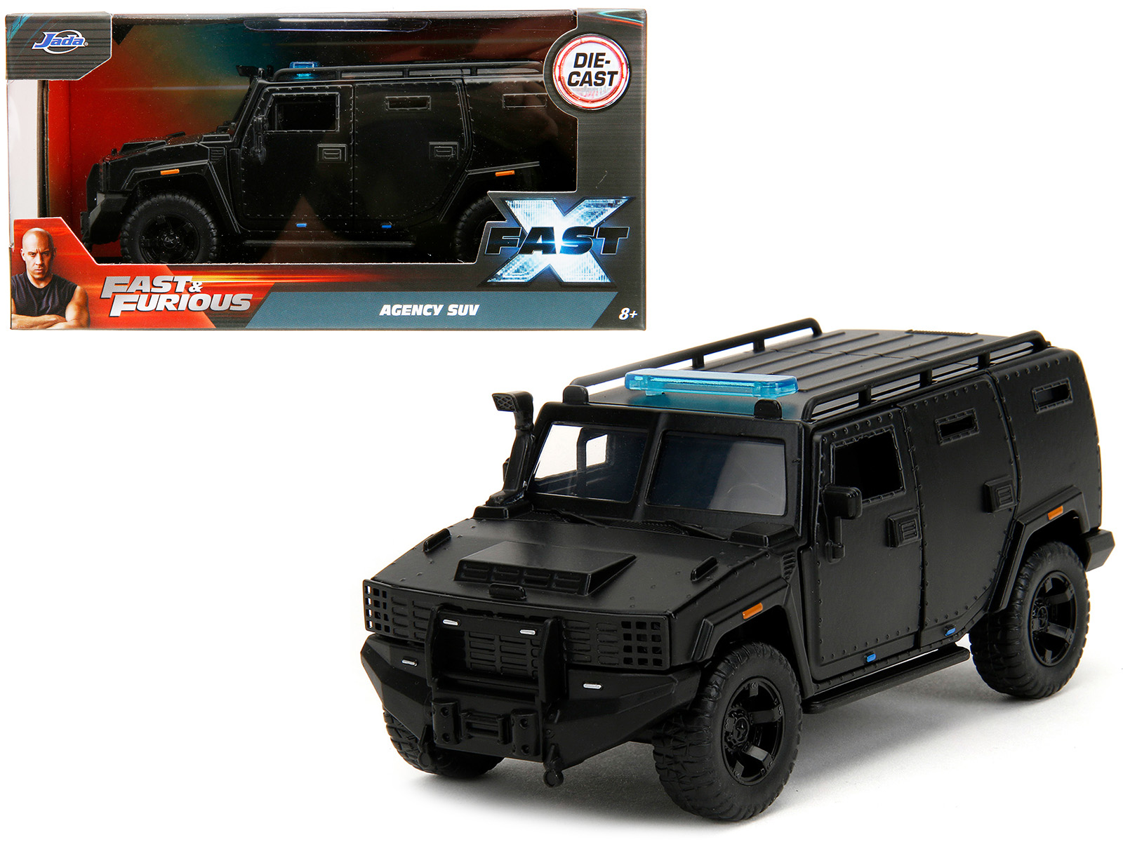 Agency SUV Matt Black Fast X (2023) Movie Fast & Furious Series 1/32 Diecast Model Car by Jada