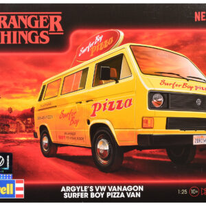 Level 3 Model Kit Argyle’s Volkswagen Vanagon "Surfer Boy Pizza" Van "Stranger Things" (2016-Current) TV Series 1/25 Scale Model by Revell