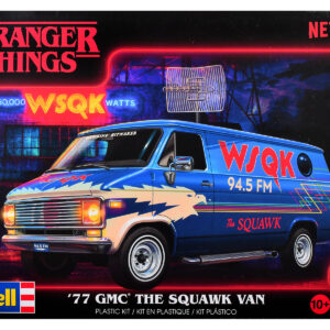 Level 3 Model Kit 1977 GMC "WSQK Squawk" Van "Stranger Things" (2016-2025) TV Series 1/25 Scale Model by Revell