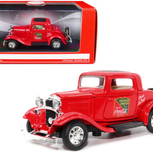 1932 Ford Coupe Coca-Cola Red with Black Top 1/43 Diecast Model Car by Motor City Classics