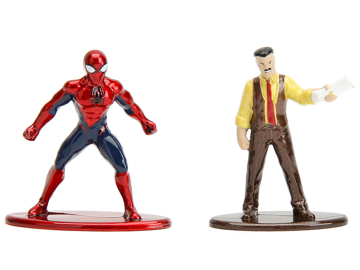 Daily Bugle and Subway Diorama Set with Spider-Man and J. Jonah Jameson Diecast Figures Marvel's Spider-Man Nano Scene Series Models by Jada - Image 2